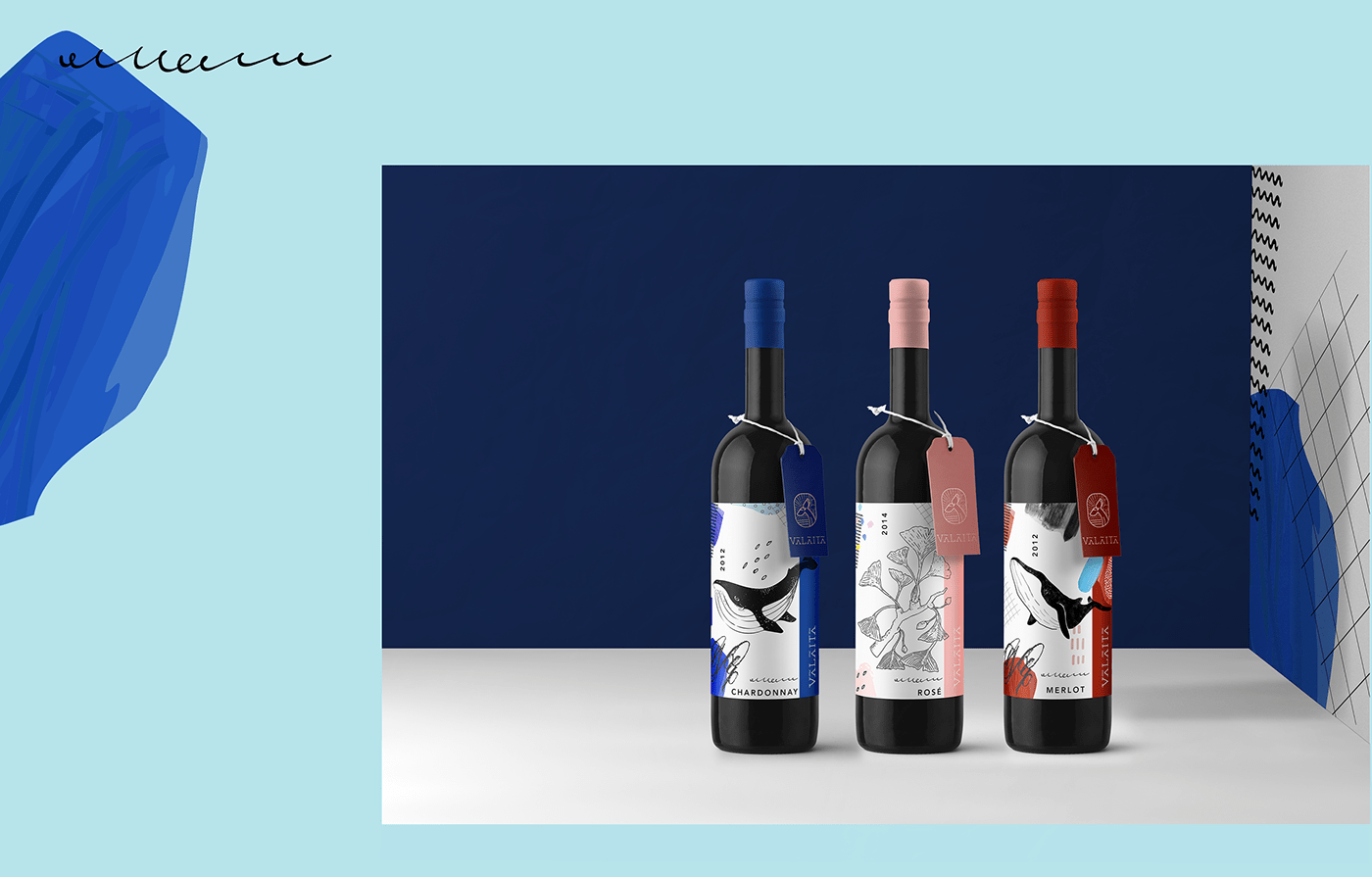 Valaita精致葡萄酒品牌VI設計——插圖包裝設計欣賞，餐飲VI設計，高端VI設計，葡萄酒包裝設計，深圳VI設計，左右格局